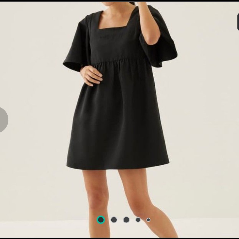 NEW Love Bonito Dannikka Babydoll Swing Bow Black Mini Dress, Size 6